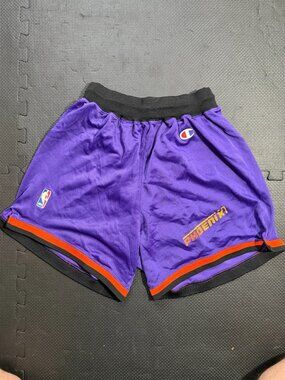 Vintage Phoenix Suns Shorts Size Md 80s Champion NBA Team Purple Sunburst
